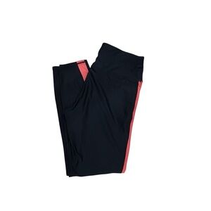 Skechers Size Large Women’s Capri Pant Dark Navy Blue With Bubblegum Pink Sides